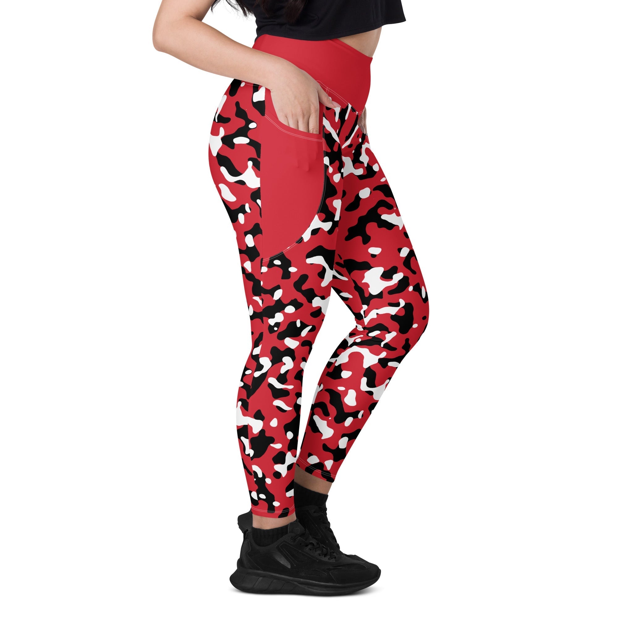 Trinidad & Tobago Flag Camo Leggings with pockets - Conscious Apparel Store