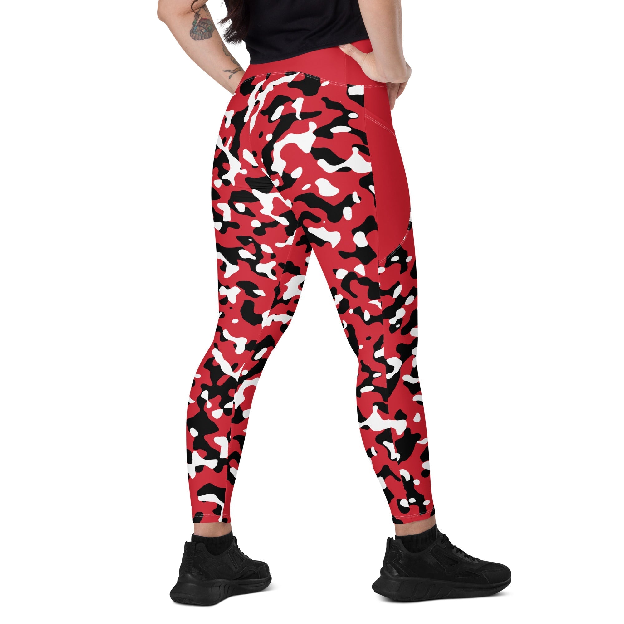 Trinidad & Tobago Flag Camo Leggings with pockets - Conscious Apparel Store