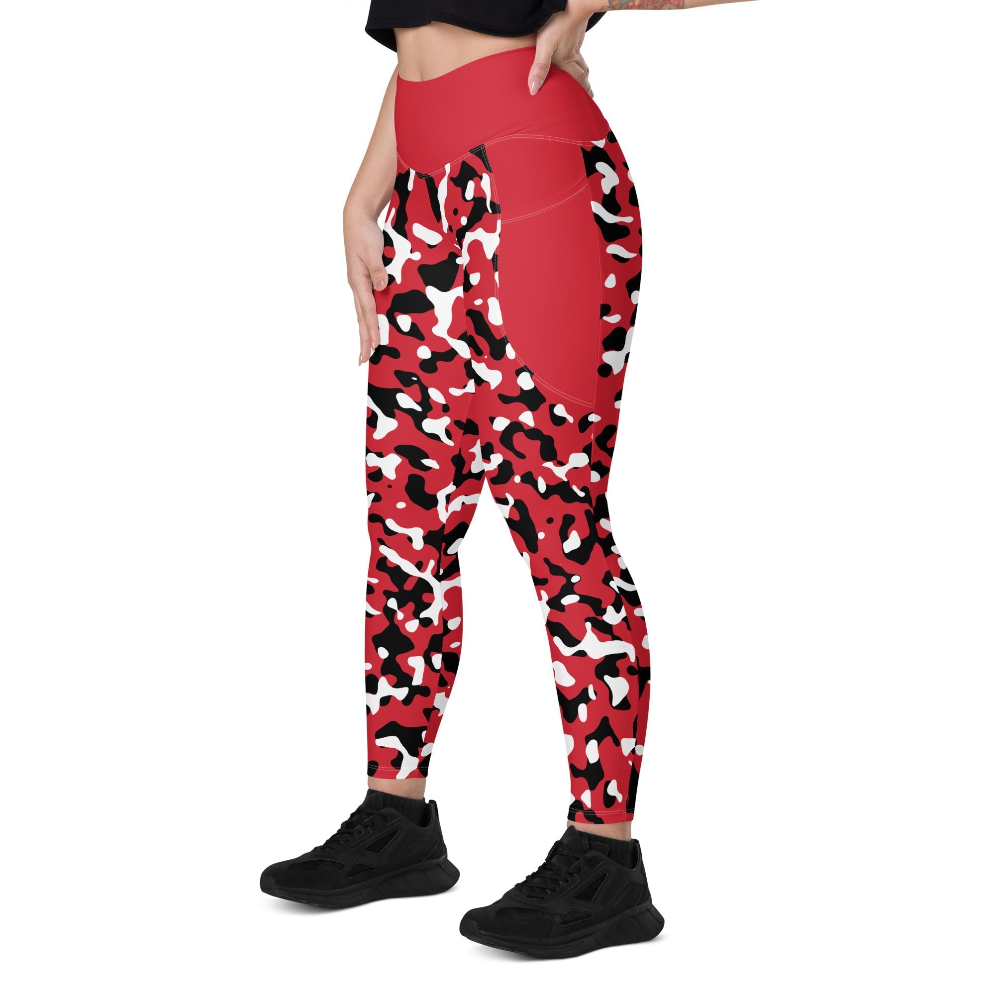 Trinidad & Tobago Flag Camo Leggings with pockets - Conscious Apparel Store