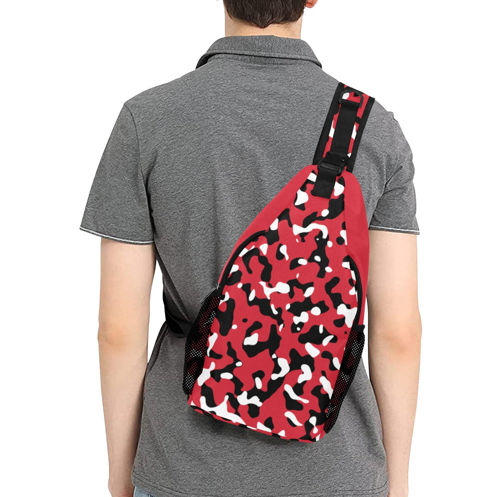 Trinidad & Tobago Flag Camo Men's Casual Chest Bag - Conscious Apparel Store