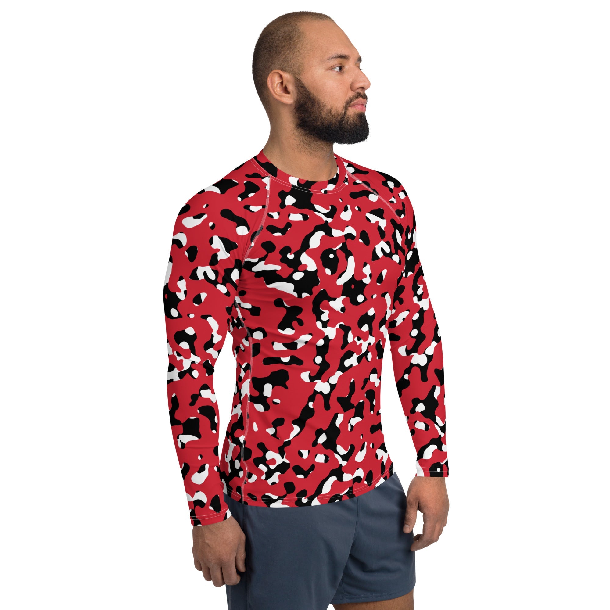 Trinidad & Tobago Flag Camo Men's Rash Guard - Conscious Apparel Store