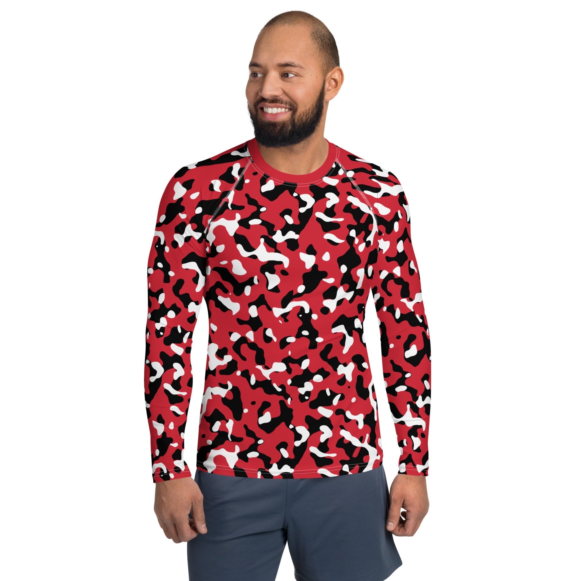 Trinidad & Tobago Flag Camo Men's Rash Guard - Conscious Apparel Store