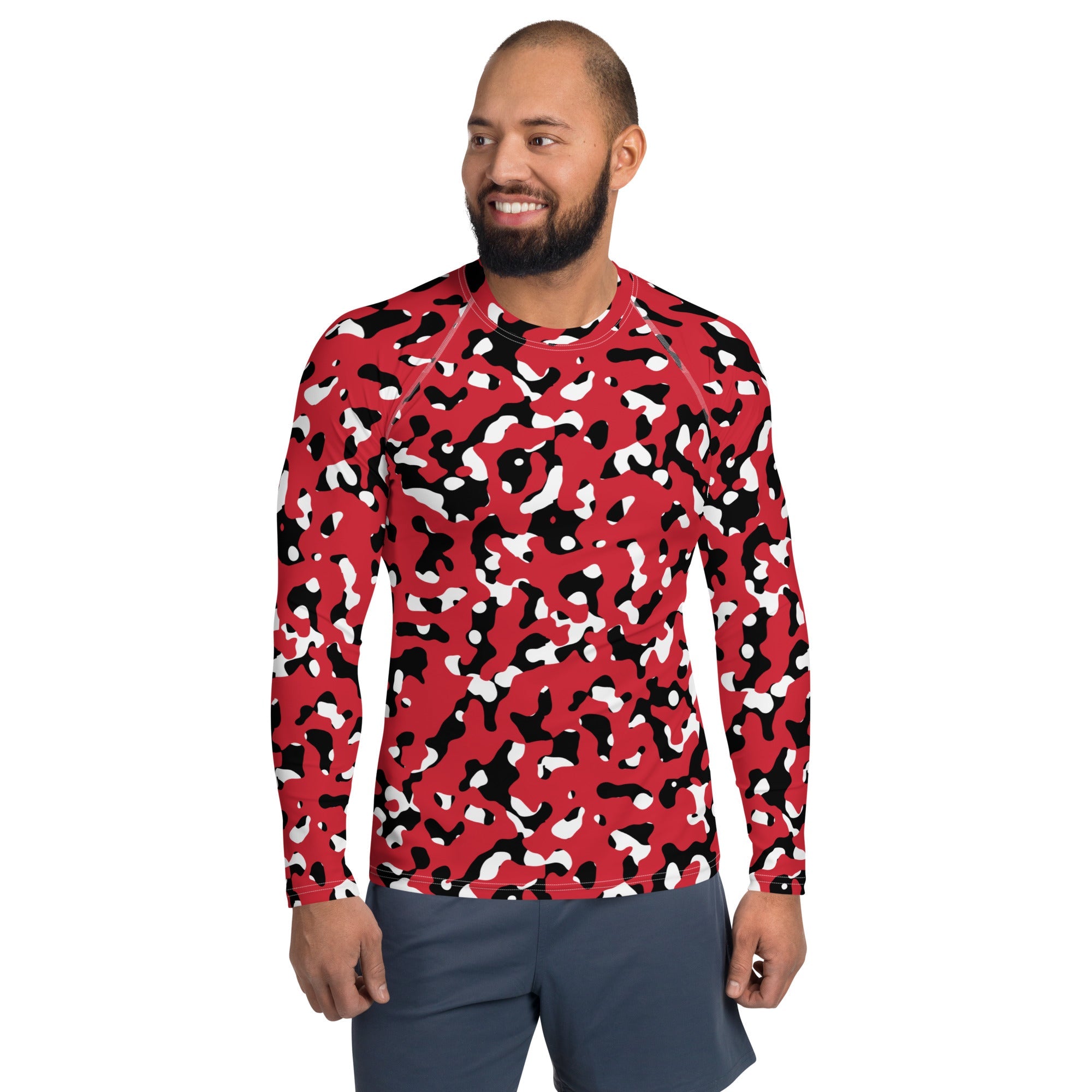 Trinidad & Tobago Flag Camo Men's Rash Guard - Conscious Apparel Store