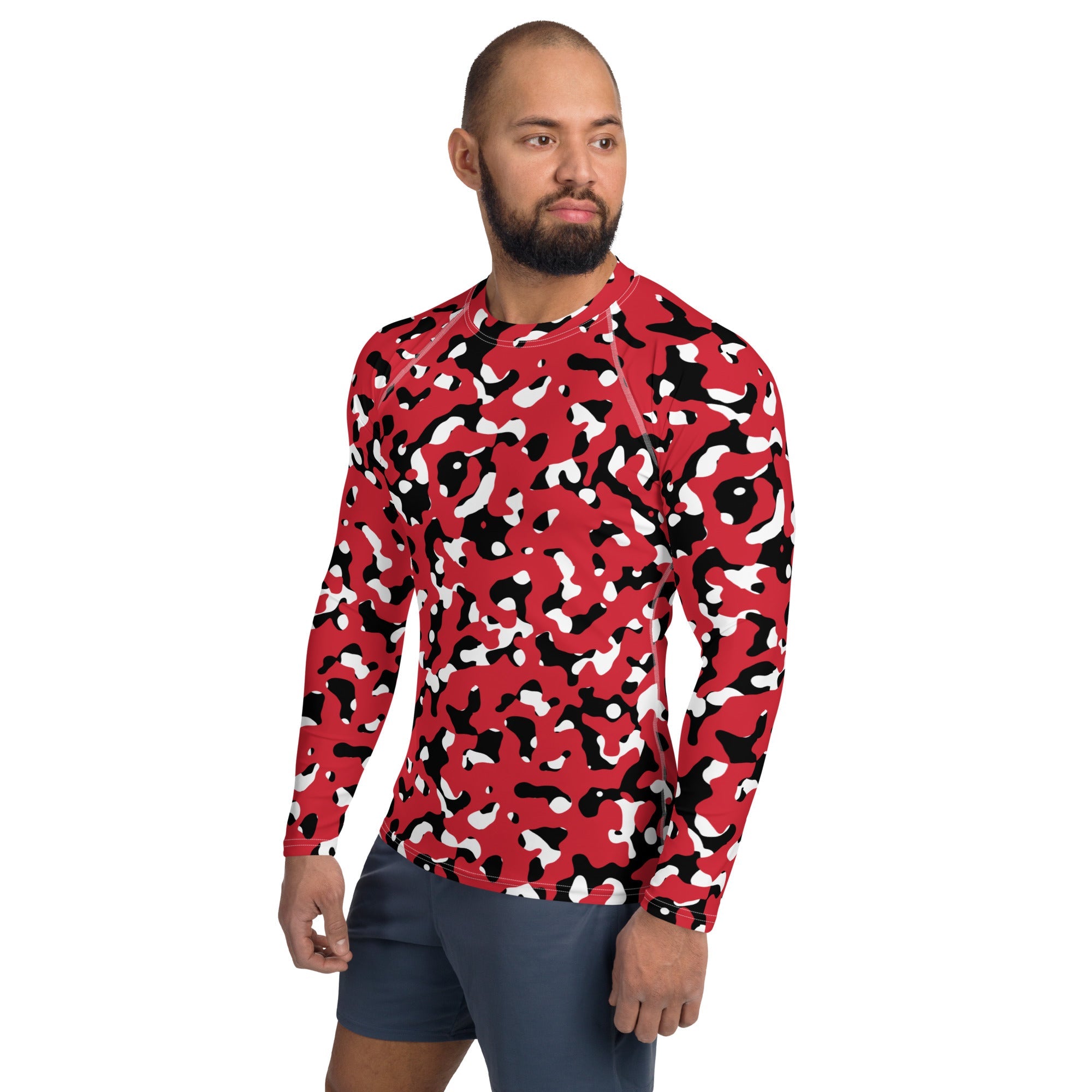 Trinidad & Tobago Flag Camo Men's Rash Guard - Conscious Apparel Store