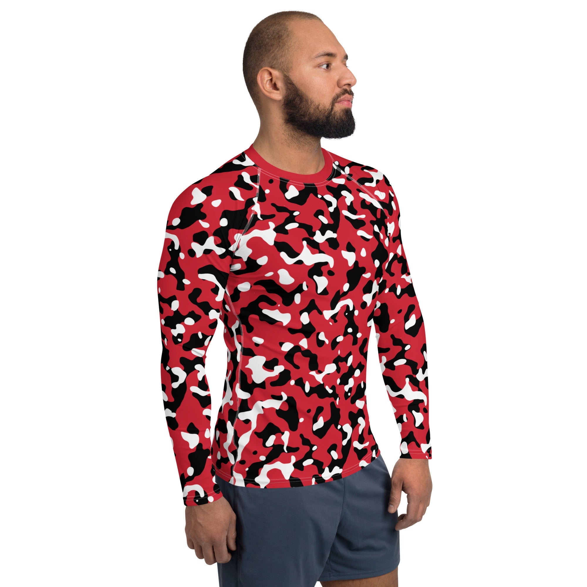 Trinidad & Tobago Flag Camo Men's Rash Guard - Conscious Apparel Store