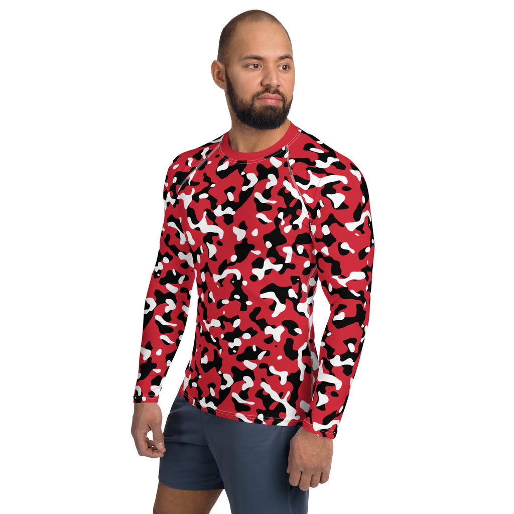 Trinidad & Tobago Flag Camo Men's Rash Guard - Conscious Apparel Store