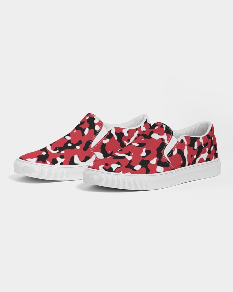 Trinidad & Tobago Flag Camo Men's Slip-On Canvas Shoe - Conscious Apparel Store