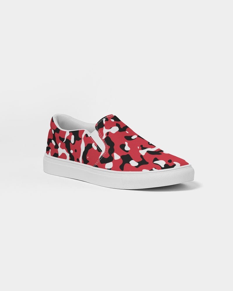 Trinidad & Tobago Flag Camo Men's Slip-On Canvas Shoe - Conscious Apparel Store