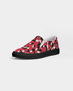 Trinidad & Tobago Flag Camo Men's Slip-On Canvas Shoe - Black - Conscious Apparel Store