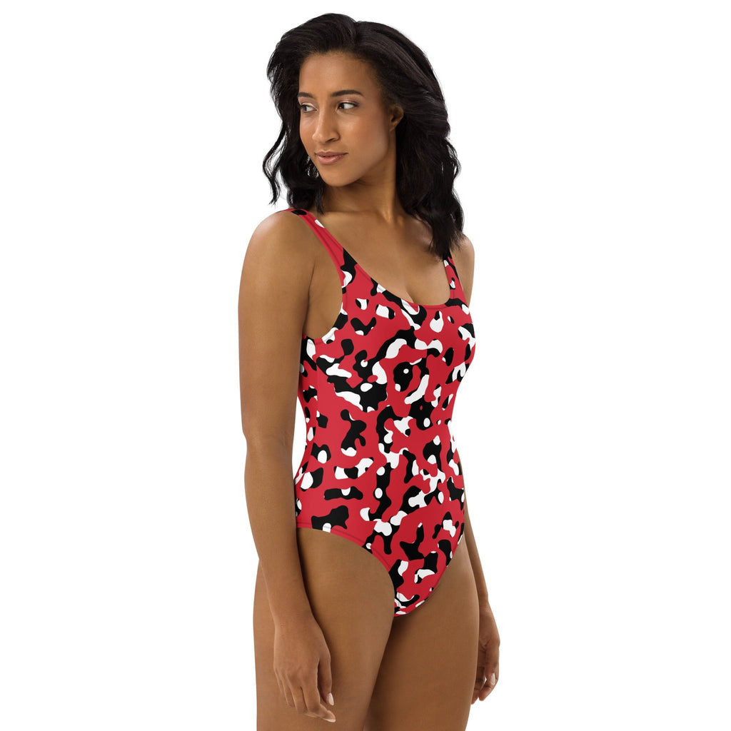 Trinidad & Tobago Flag Camo One-Piece Swimsuit - Conscious Apparel Store