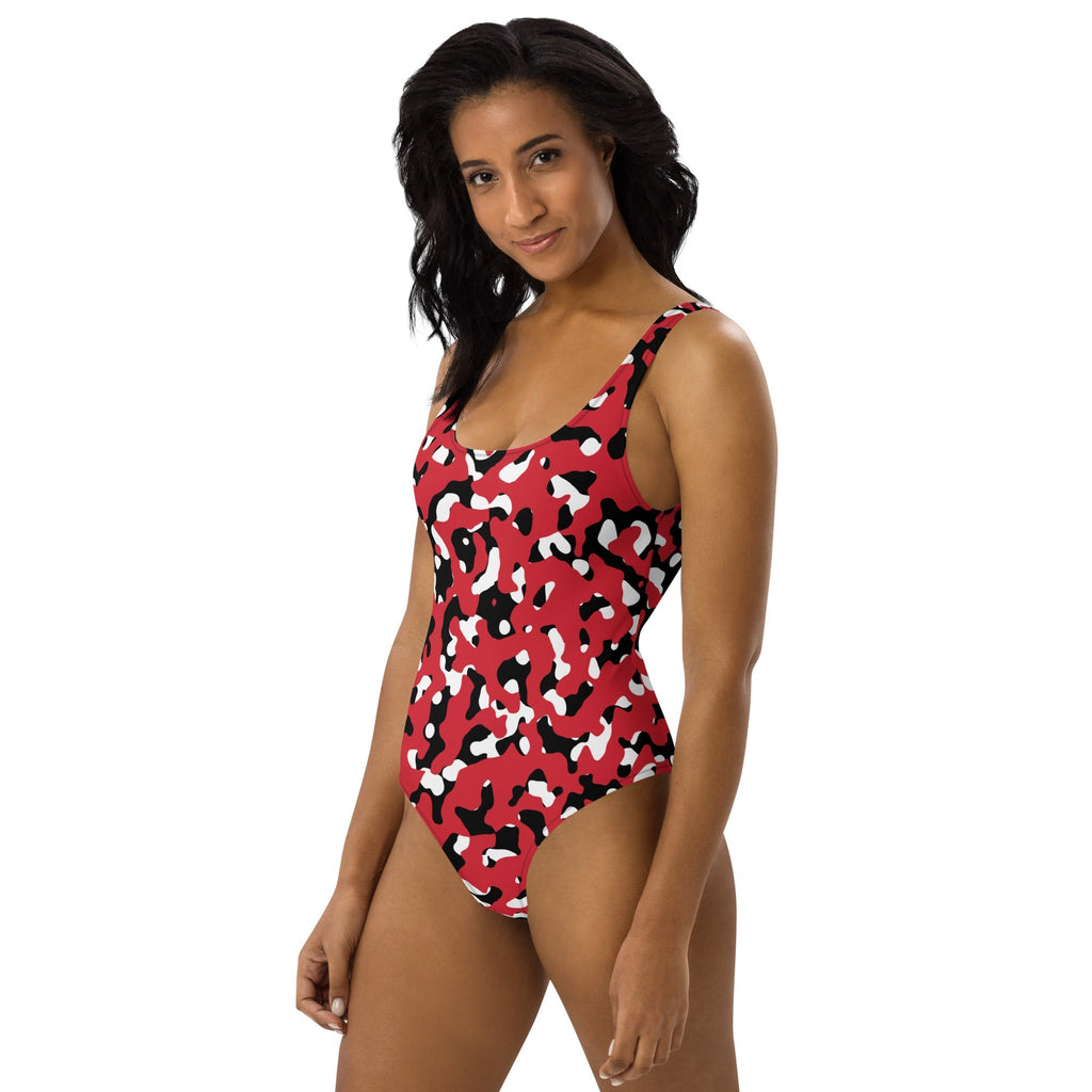 Trinidad & Tobago Flag Camo One-Piece Swimsuit - Conscious Apparel Store