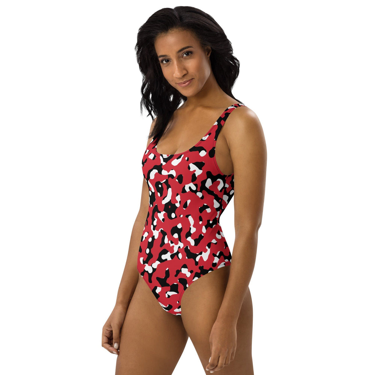 Trinidad & Tobago Flag Camo One-Piece Swimsuit - Conscious Apparel Store