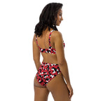 Trinidad & Tobago Flag Camo Recycled high-waisted bikini - Conscious Apparel Store