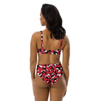 Trinidad & Tobago Flag Camo Recycled high-waisted bikini - Conscious Apparel Store