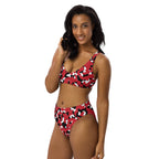 Trinidad & Tobago Flag Camo Recycled high-waisted bikini - Conscious Apparel Store