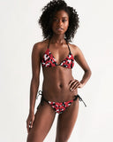 Trinidad & Tobago Flag Camo Triangle String Bikini - Conscious Apparel Store