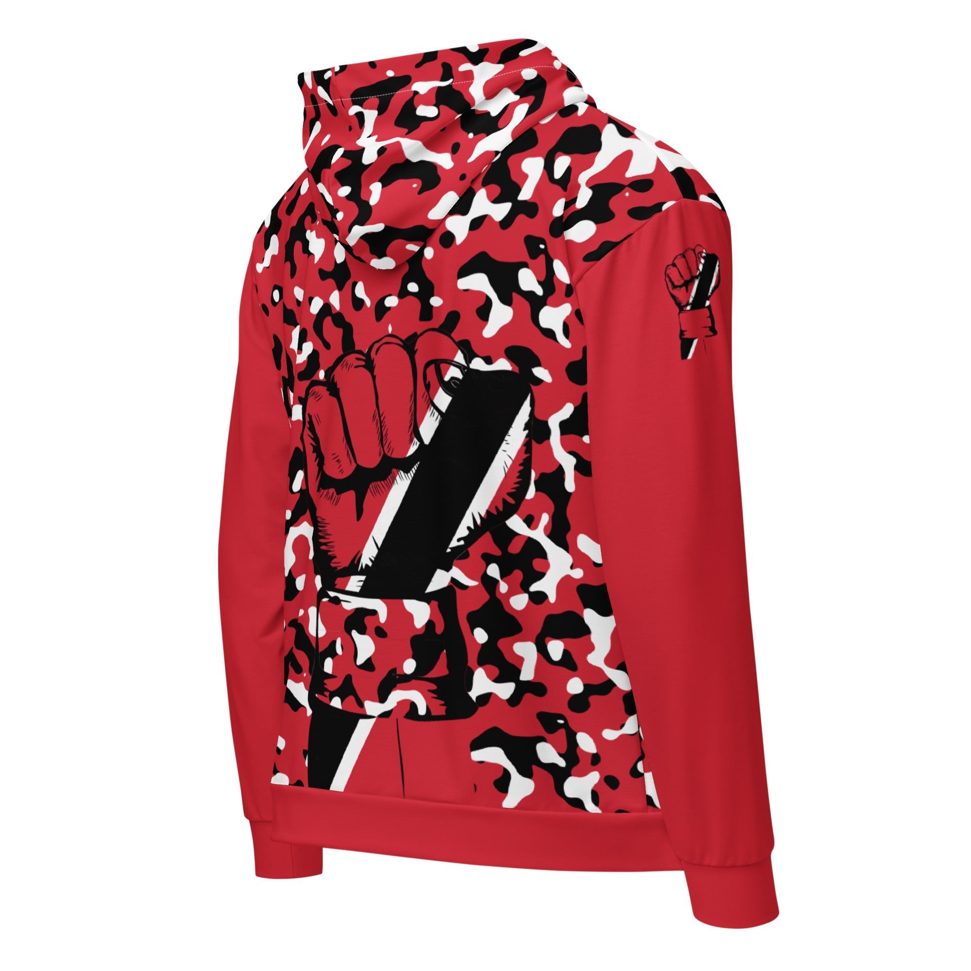 Trinidad & Tobago Flag Camo Unisex zip hoodie - Conscious Apparel Store