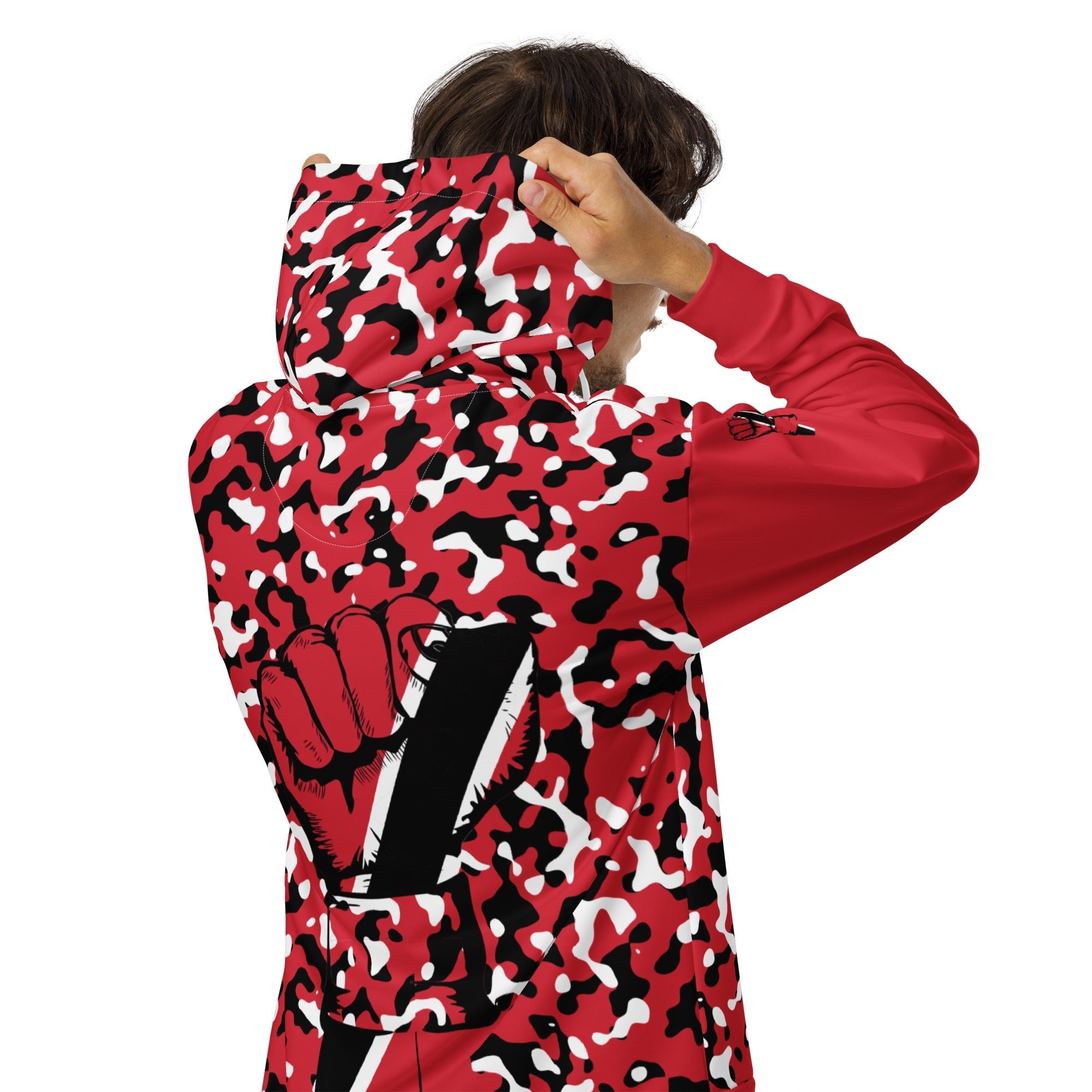 Trinidad & Tobago Flag Camo Unisex zip hoodie - Conscious Apparel Store