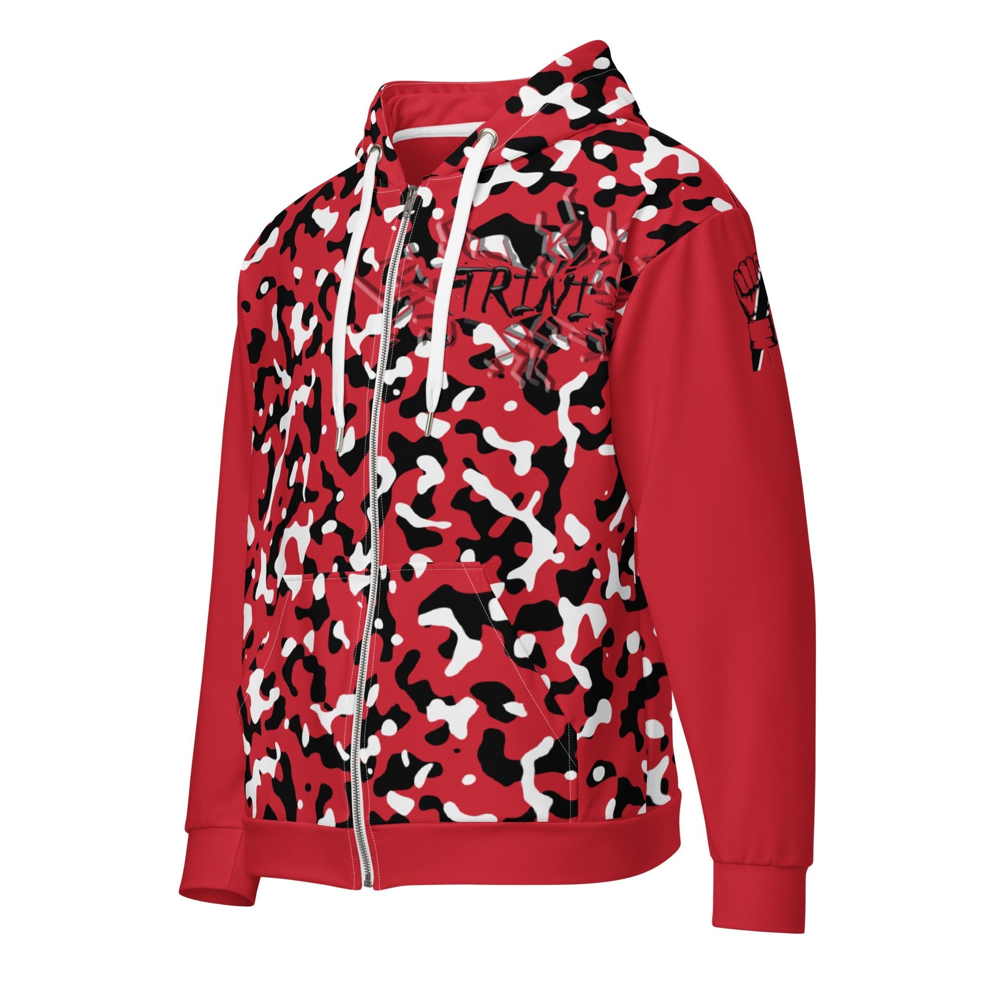 Trinidad & Tobago Flag Camo Unisex zip hoodie - Conscious Apparel Store