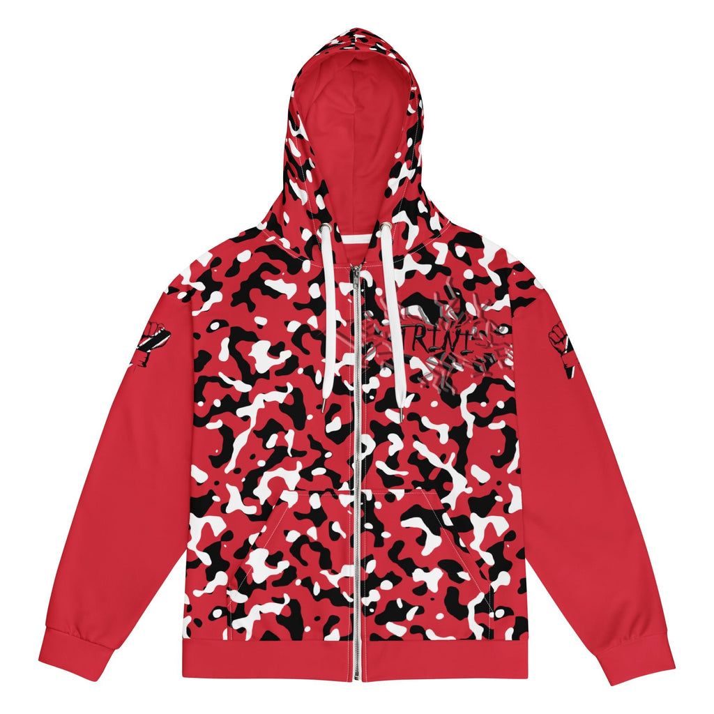 Trinidad & Tobago Flag Camo Unisex zip hoodie - Conscious Apparel Store