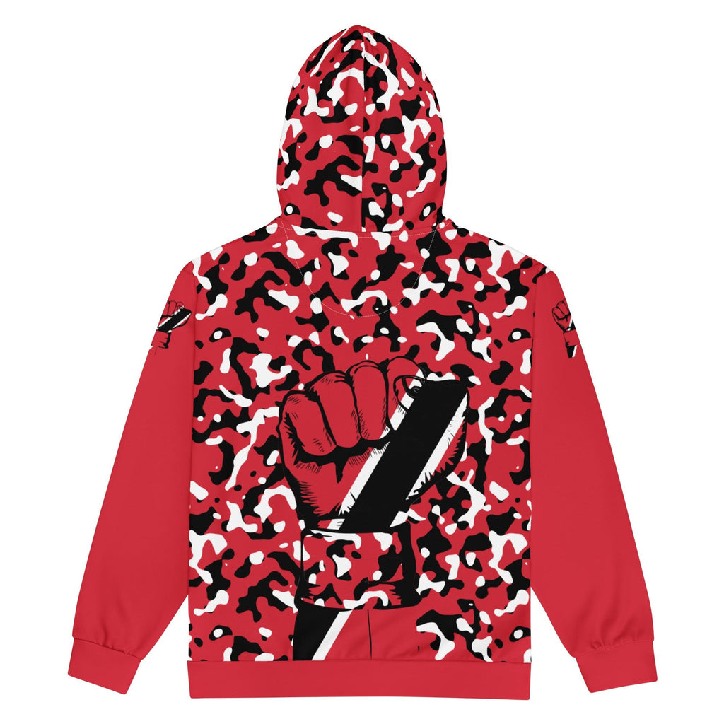 Trinidad & Tobago Flag Camo Unisex zip hoodie - Conscious Apparel Store