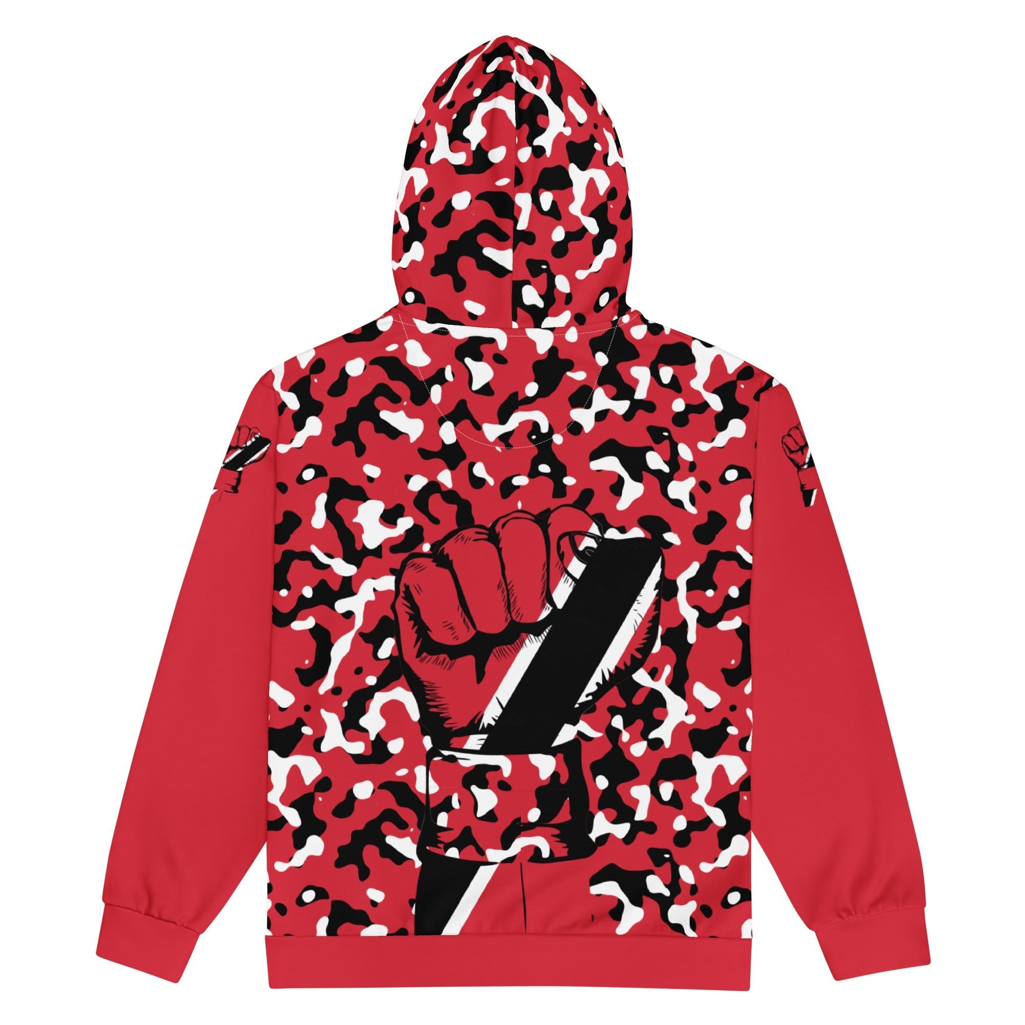 Trinidad & Tobago Flag Camo Unisex zip hoodie - Conscious Apparel Store