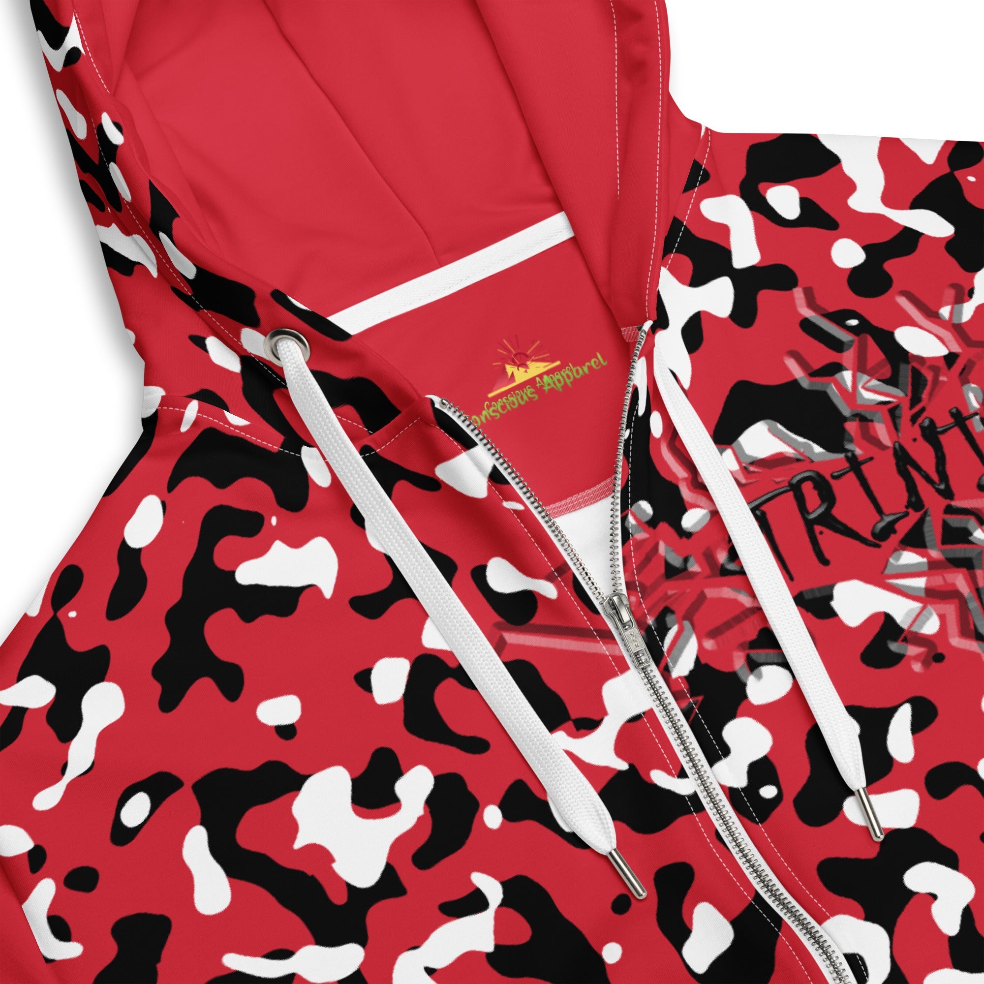 Trinidad & Tobago Flag Camo Unisex zip hoodie - Conscious Apparel Store