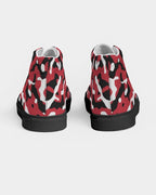 Trinidad & Tobago Flag Camo Women's Hightop Canvas Shoe - Black - Conscious Apparel Store