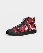 Trinidad & Tobago Flag Camo Women's Hightop Canvas Shoe - Black - Conscious Apparel Store
