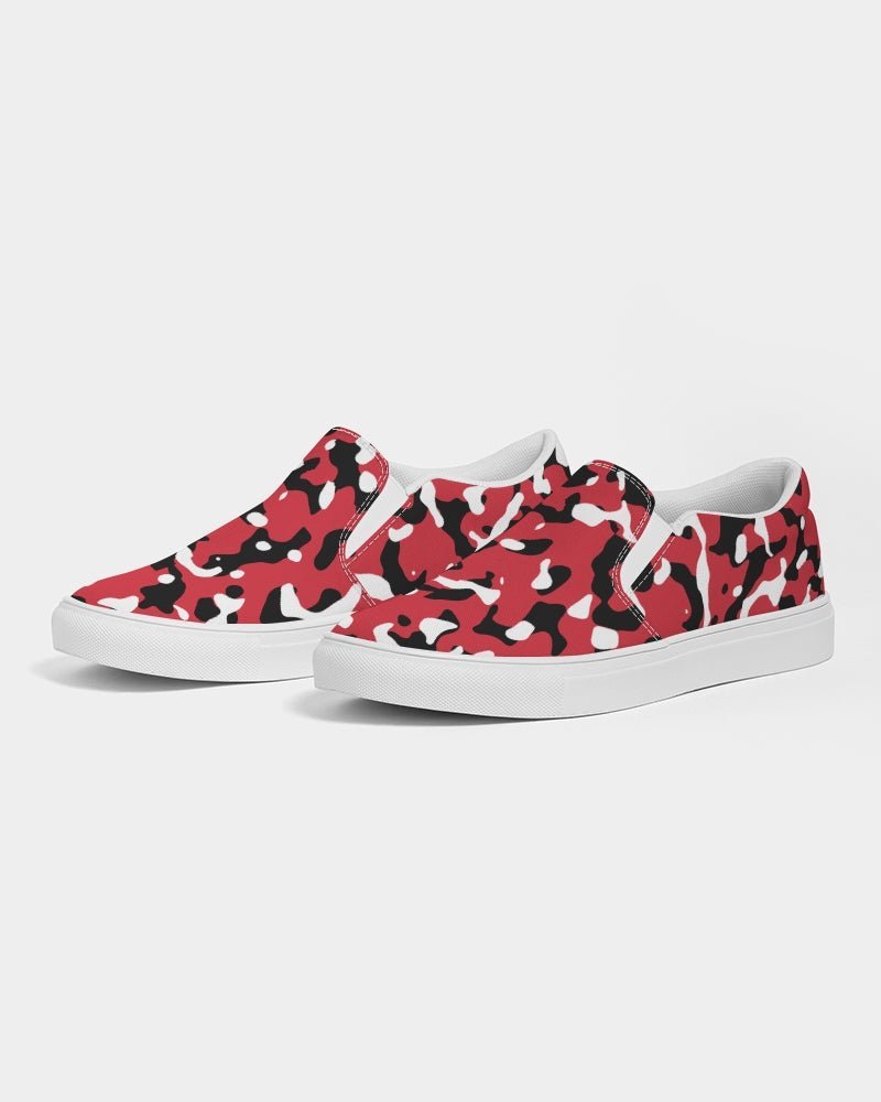 Trinidad & Tobago Flag Camo Women's Slip-On Canvas Shoe - Conscious Apparel Store