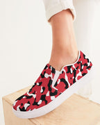 Trinidad & Tobago Flag Camo Women's Slip-On Canvas Shoe - Conscious Apparel Store