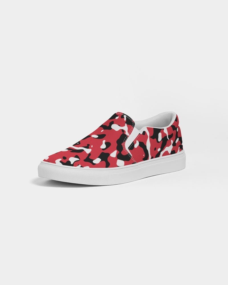 Trinidad & Tobago Flag Camo Women's Slip-On Canvas Shoe - Conscious Apparel Store