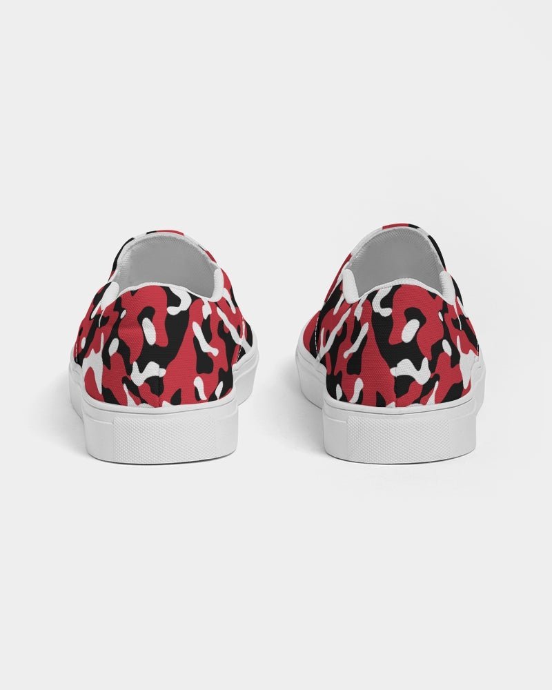 Trinidad & Tobago Flag Camo Women's Slip-On Canvas Shoe - Conscious Apparel Store