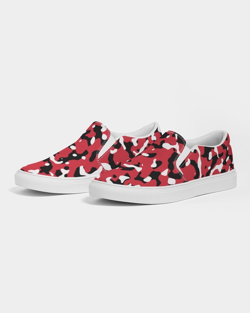 Trinidad & Tobago Flag Camo Women's Slip - On Canvas Shoe - Conscious Apparel Store