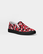 Trinidad & Tobago Flag Camo Women's Slip-On Canvas Shoe - Black - Conscious Apparel Store