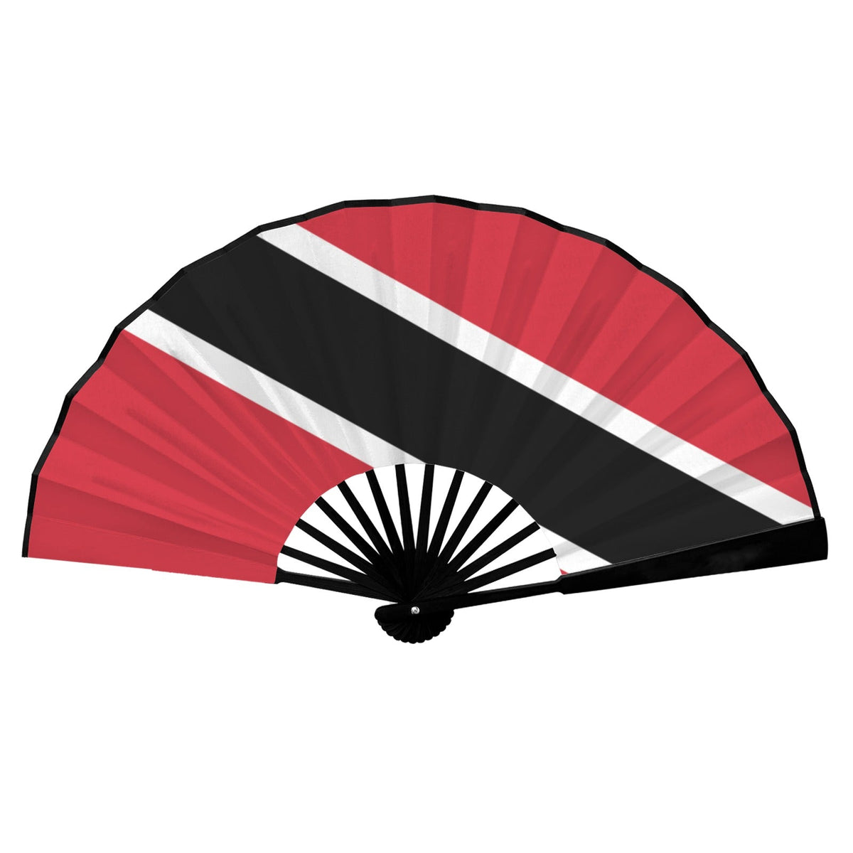 Trinidad & Tobago Flag Double-Sided Custom Folding Fan - Conscious Apparel Store