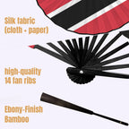 Trinidad & Tobago Flag Double-Sided Custom Folding Fan - Conscious Apparel Store