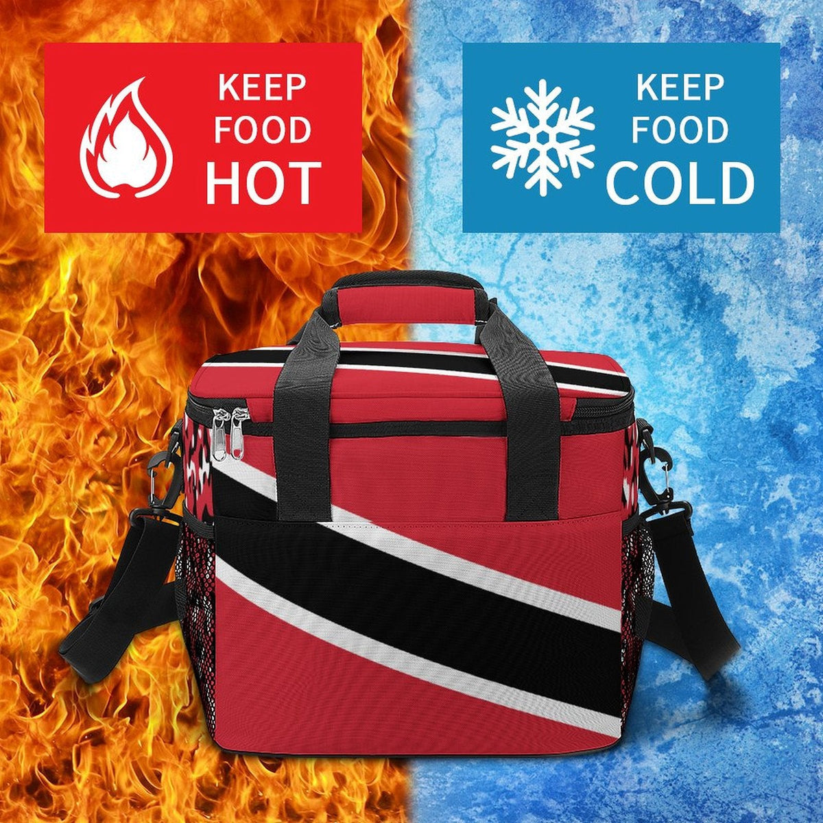 Trinidad & Tobago Flag Insulated Cooler Bag - Conscious Apparel Store