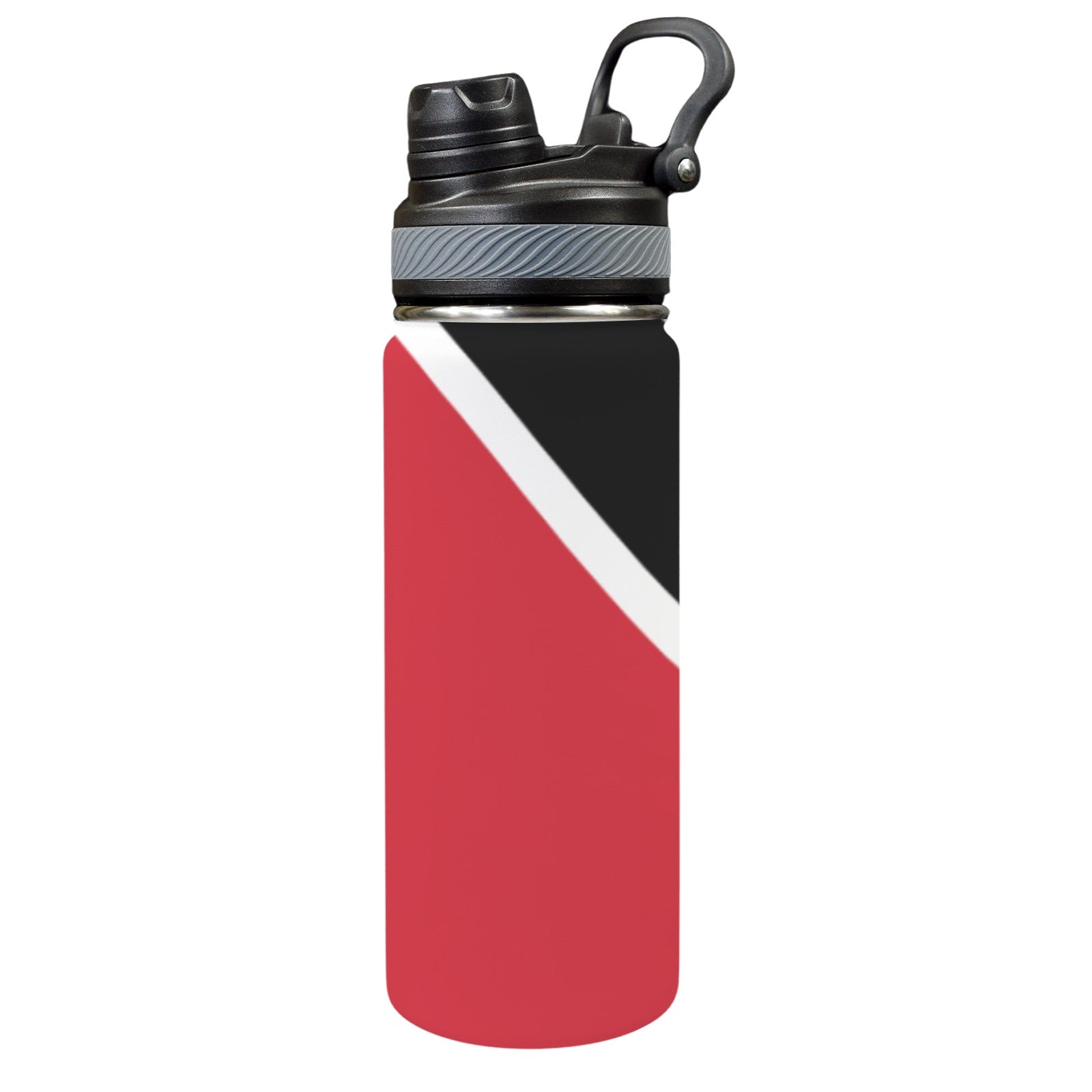 Trinidad & Tobago Flag Insulated Water Bottle with Dual - Use Lid (18oz) - Conscious Apparel Store