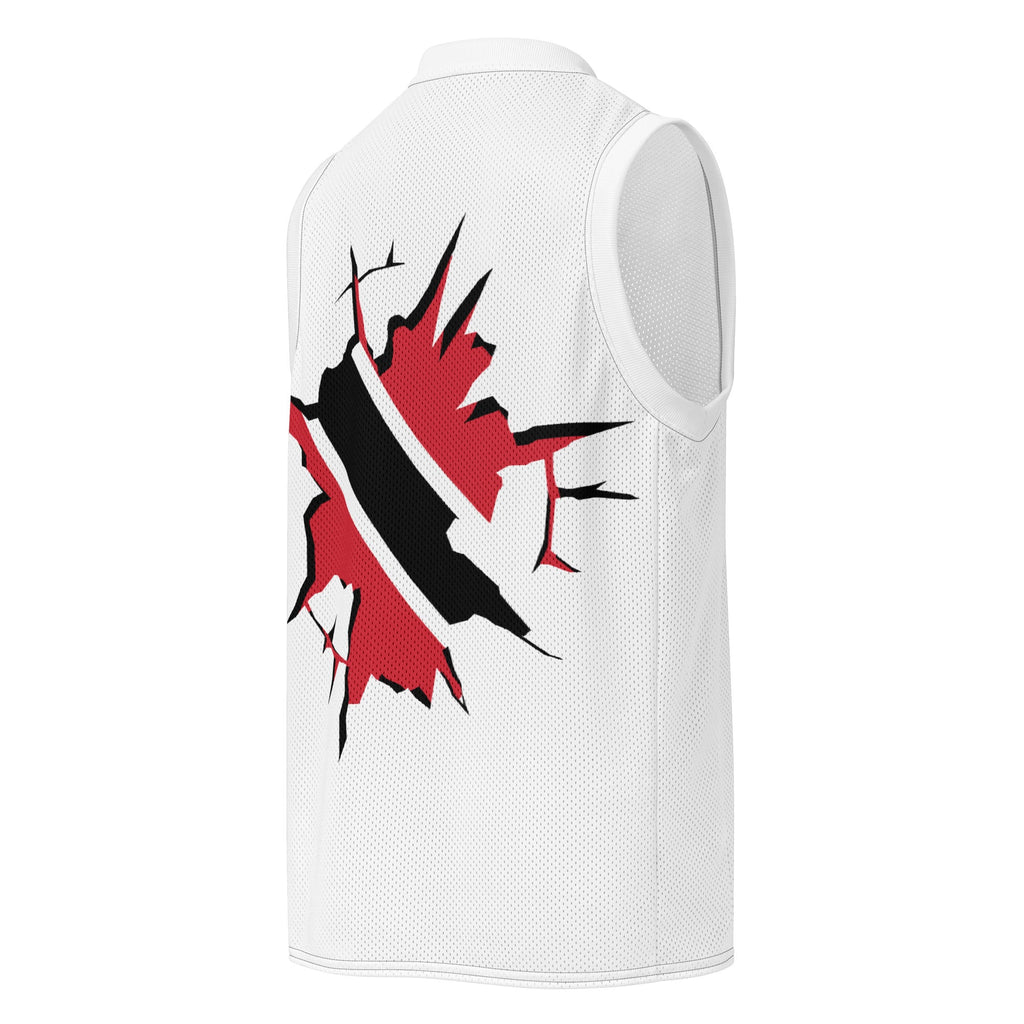 Trinidad & Tobago Flag (White) Premium Sport Jersey Tank Top - Conscious Apparel Store