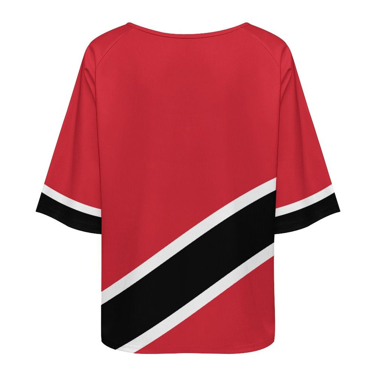 Trinidad & Tobago Flag Women’s Loose Half-Sleeve Boat Neck T-Shirt - Conscious Apparel Store
