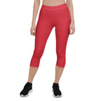 Trinidad & Tobago Red Capri Leggings - Conscious Apparel Store