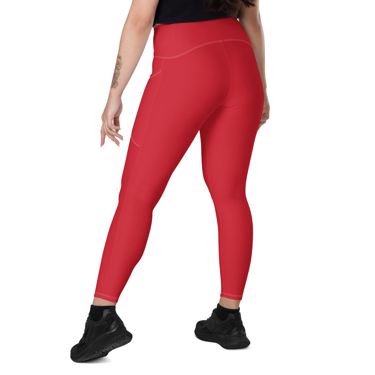 Trinidad & Tobago Red Leggings with pockets - Conscious Apparel Store