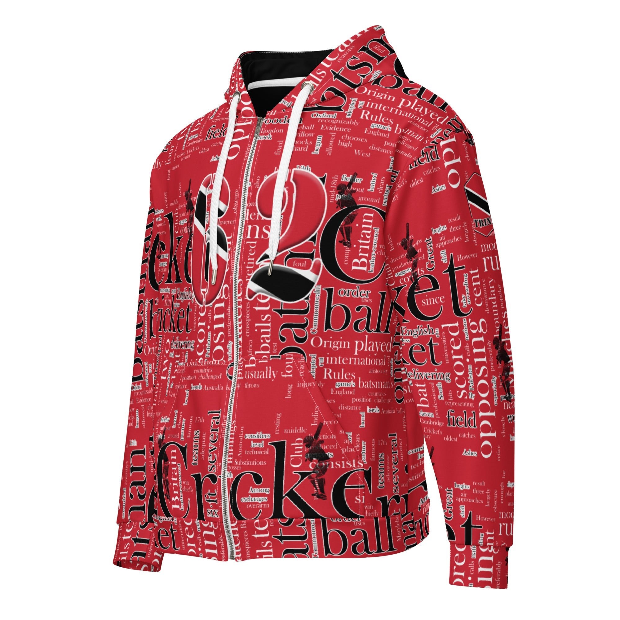Trinidad & Tobago (WI) Cricket Unisex zip hoodie - Conscious Apparel Store