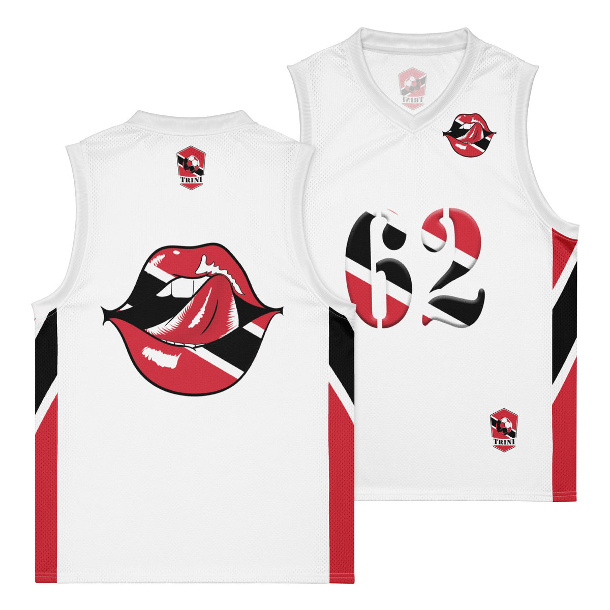Trinidad & Tobago Women's (White) Premium Tank Top Sport jersey - Conscious Apparel Store