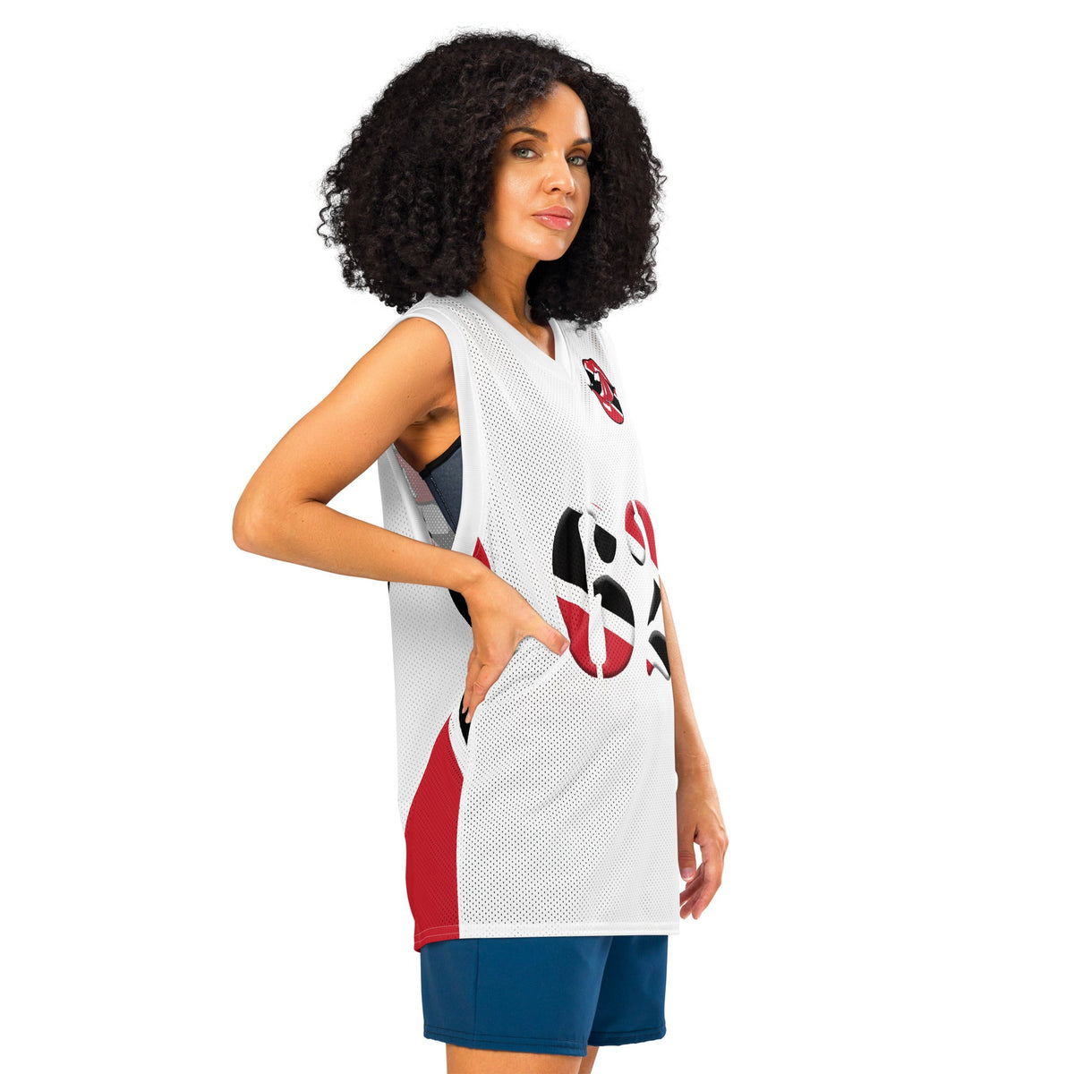 Trinidad & Tobago Women's (White) Premium Tank Top Sport jersey - Conscious Apparel Store