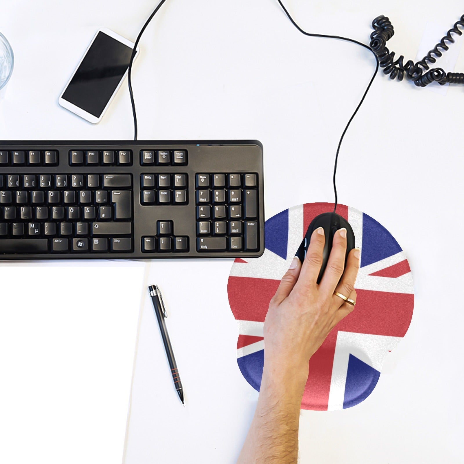 United Kingdom Flag Mouse Pad with Wrist Rest Support - Conscious Apparel Store