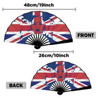 United Kingdom Girl Double-Sided Custom Folding Fan - Conscious Apparel Store