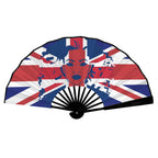 United Kingdom Girl Double-Sided Custom Folding Fan - Conscious Apparel Store