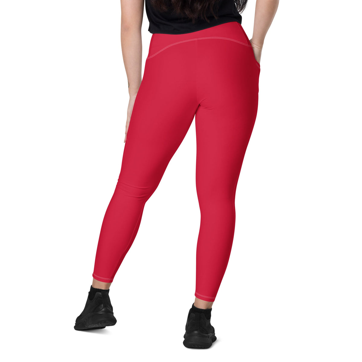 United Kingdom Red Leggings with pockets - Conscious Apparel Store